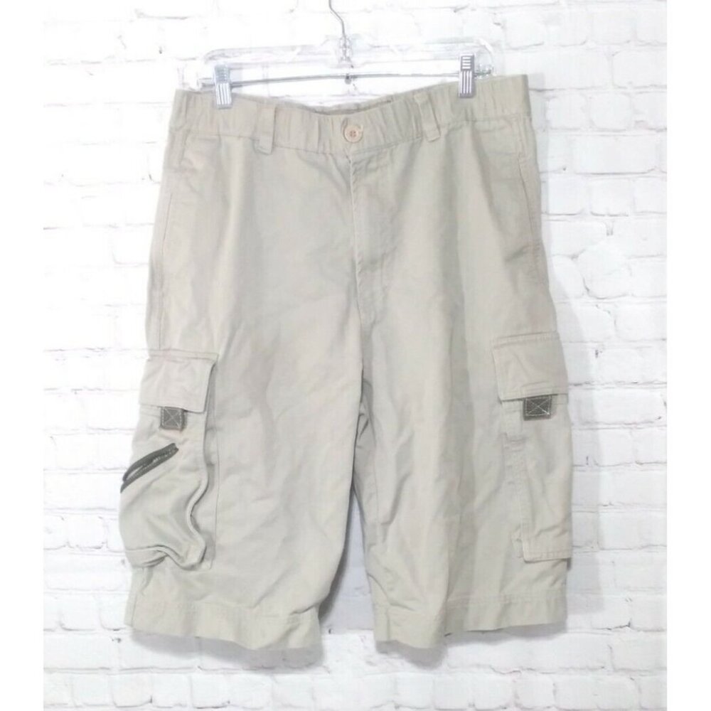 Vintage Mudd Khaki Cargo Shorts Beige Men's Size 32 Baggy